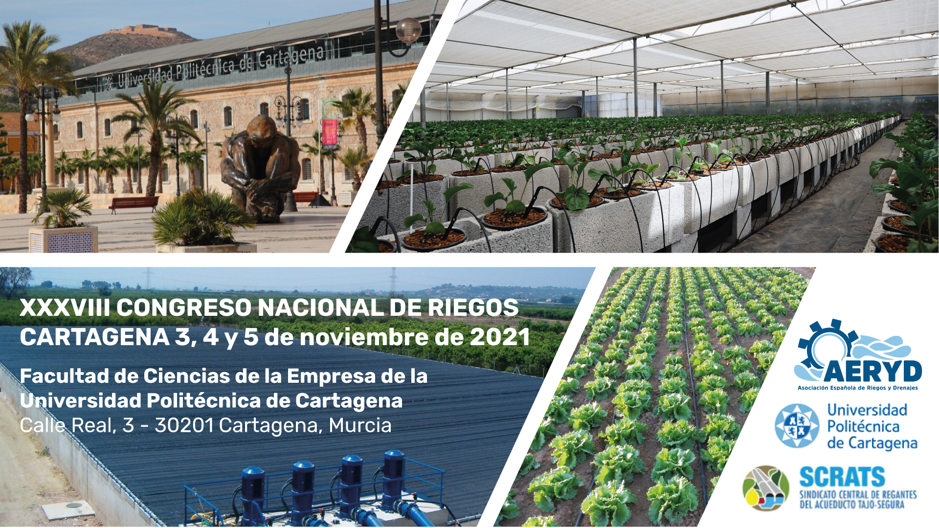 Último congreso: XXXVIII Congreso Nacional de riegos Cartagena 2021